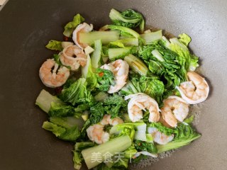 小白菜炒虾仁步骤11