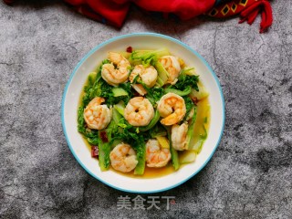 小白菜炒虾仁步骤13