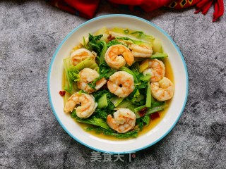 小白菜炒虾仁步骤14