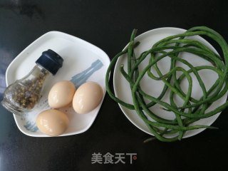 豆角煎酿鸡蛋步骤1