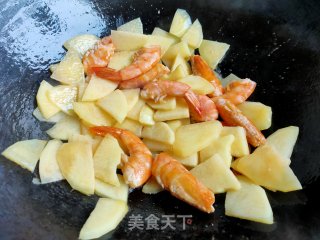 番茄土豆虾步骤9