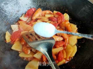 番茄土豆虾步骤13