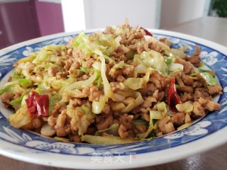 包菜丝炒肉末步骤8