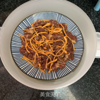 虫草花蒸牛肉步骤7