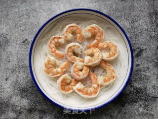 蒜蓉粉丝蒸虾仁步骤8