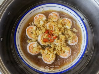 蒜蓉粉丝蒸虾仁步骤17