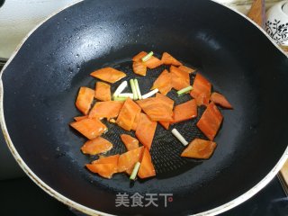 四季豆炒松茸步骤5