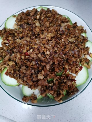 红枣肉末蒸丝瓜步骤10