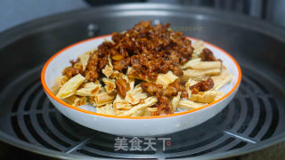 蒜蓉肉末蒸腐竹步骤8