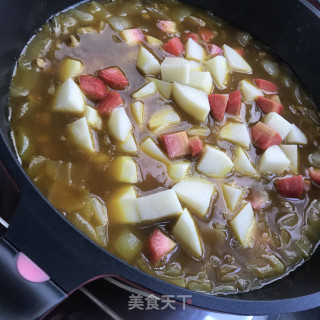 洋葱鸡块咖喱饭步骤8
