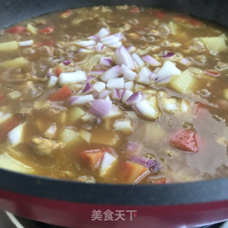 洋葱鸡块咖喱饭步骤9