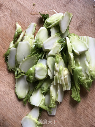 五花肉炒儿菜步骤2