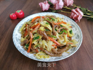 牛柳包菜炒粉丝步骤11