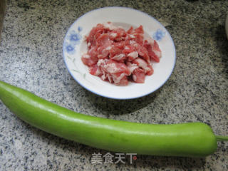 肉片煮夜开花步骤1