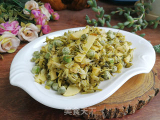 雪菜豌豆炒笋丝步骤6