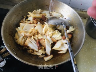 红烧肉烩白菜粉条步骤5