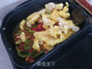 小涮锅炒青椒鸡蛋西红柿步骤6