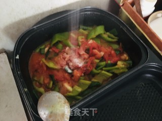 小涮锅炒青椒鸡蛋西红柿步骤5