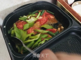 小涮锅炒青椒鸡蛋西红柿步骤4