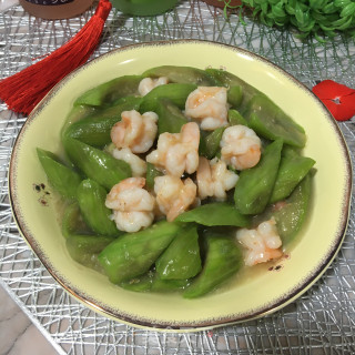 虾球炒丝瓜步骤12