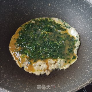 枸杞头香椿煎蛋步骤9