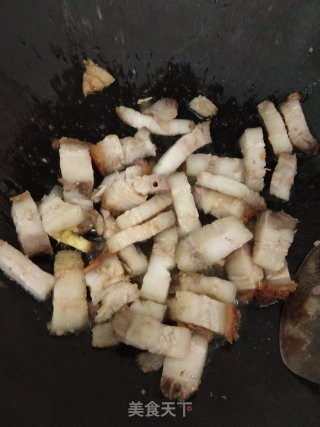 烧肉焖炒丝瓜步骤3