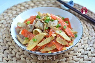 肉片胡萝卜茭白步骤7