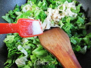 生菜炒豆腐皮步骤5