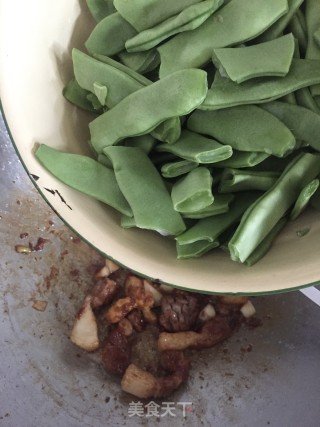 东北扁豆炖上肉步骤8