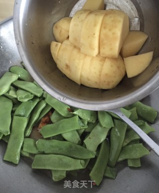 东北扁豆炖上肉步骤9