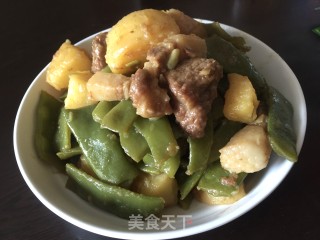 东北扁豆炖上肉步骤11