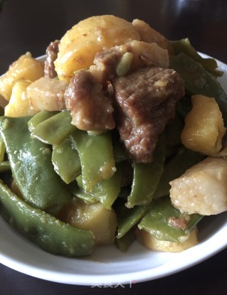 东北扁豆炖上肉步骤12