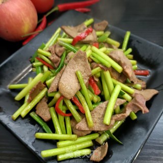 蒜苔炒猪肝步骤15