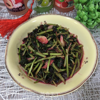 清炒红苋菜步骤7