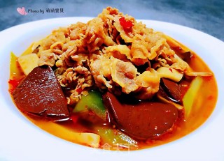 水煮羊肉鸭血步骤12