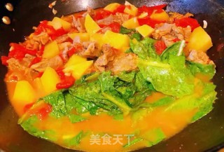 西红柿土豆青菜炖牛肉步骤11