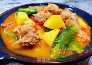 西红柿土豆青菜炖牛肉步骤13