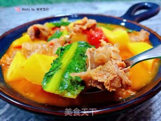 西红柿土豆青菜炖牛肉步骤15