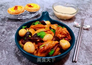 香菇鹌鹑蛋炖鸡腿步骤12