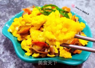 香葱毛蚶炒蛋步骤12