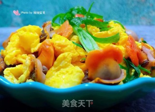 香葱毛蚶炒蛋步骤11