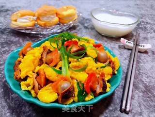 香葱毛蚶炒蛋步骤13