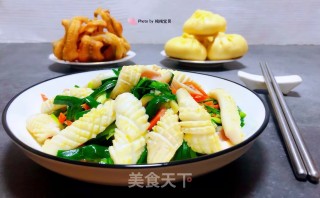韭菜胡萝卜炒鱿鱼#家常小炒#步骤13