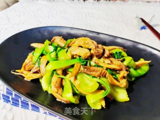 奶白菜炒平菇步骤10