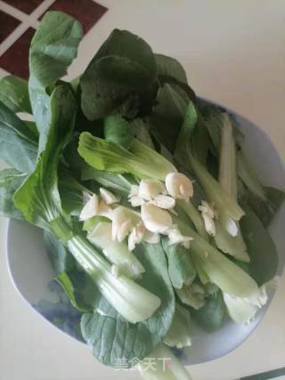 蒜香蚝油青菜步骤1