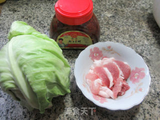 肉片牛心菜炒铁棍山药粉条步骤2