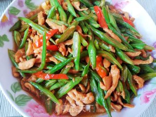 四季豆鸡丝步骤9