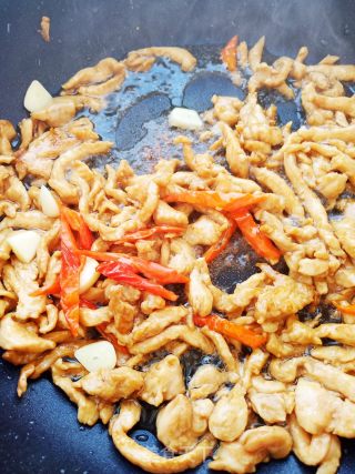 四季豆鸡丝步骤7