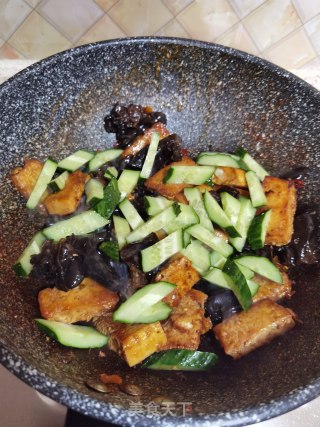 青瓜木耳烧豆腐步骤14