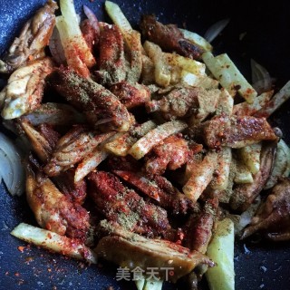 孜然鸡翅土豆条步骤10